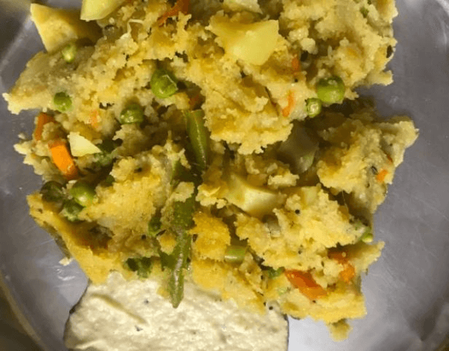 Rava Khichidi with Coconut Chutney 